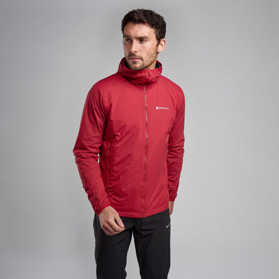 Acer Red Montane Men's Fireball Nano Hooded Jacket Front