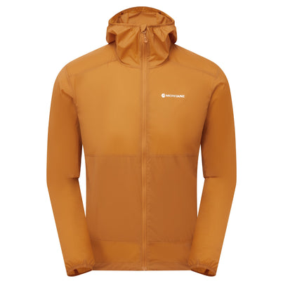 Amber Montane Men's Featherlite Hooded Windproof Jacket Front