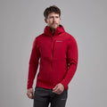 Acer Red Montane Men's Fury XT Hooded Fleece Jacket Model Front