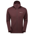 Dark Garnet Montane Men's Fury Hooded Fleece Jacket Front