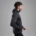 Midnight Grey Montane Men's Fury Lite Hooded Fleece Jacket Model 4