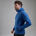 Neptune Blue Montane Men's Fury Lite Hooded Fleece Jacket Model 4