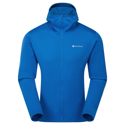 Neptune Blue Montane Men's Fury Lite Hooded Fleece Jacket Front