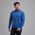 Neptune Blue Montane Men's Fury Lite Fleece Jacket Model Front