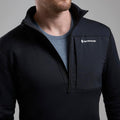 Black Montane Men's Fury XT Fleece Pull-On Model 5