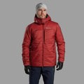 Dark Maple Montane Men's Fortes XT Hooded Insulated Jacket Model Front
