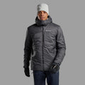 Midnight Grey Montane Men's Fortes XT Hooded Insulated Jacket Model Front