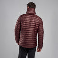 Dark Garnet Montane Men's Icarus Hooded Insulated Jacket Model Back 2