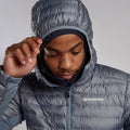 Stone Blue Montane Men's Icarus Lite Hooded Jacket Model 5