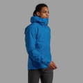Neptune Blue Montane Men's Phase Lite Waterproof Jacket Model Back