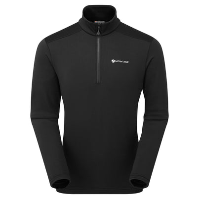 Black Montane Protium Fleece Pull-On Jacket Front MPRPOBLA