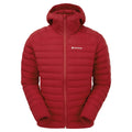 Acer Red Montane Men's Resolve Hooded Down Jacket Front