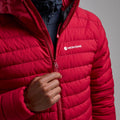 Acer Red Montane Men's Resolve Hooded Down Jacket Model 2