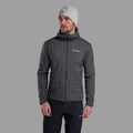 Midnight Grey Montane Men's Sirocco Hooded Insulated Jacket Model Front