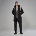 Black Montane Men's Spirit Long Insulated Waterproof Jacket Model 3 MSLIJBLA
