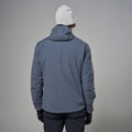 Dark Sky Montane Men's Stratum Hooded Insulated Jacket Model Back MSTRHDAS