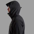 Black Montane Men's Tenacity Hooded Softshell Jacket Model 5