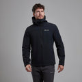 Black Montane Men's Tenacity XT Hooded Softshell Jacket Model Front