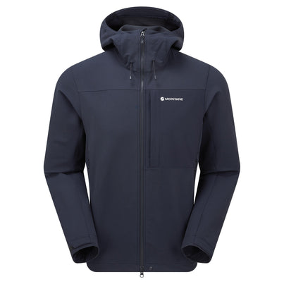 Eclipse Blue Montane Men's Tenacity XT Hooded Softshell Jacket Front MTEXHECL