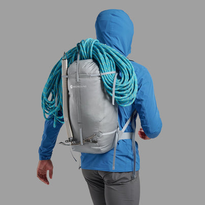Pebble Blue Montane Valen 30L Backpack Model Back