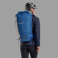 Neptune Blue Montane Valen 40+5L Backpack Model Front